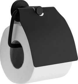 Suport hartie igienica Rea 322213B cu protectie finisaj negru mat