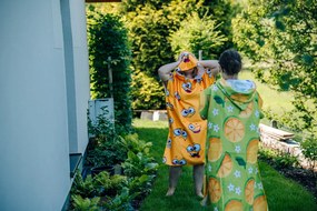 Poncho prosop de plaja LEMONS verde 80x145 cm