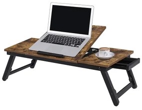 Masă reglabilă pentru laptop LAT pentru pat, maro/negru