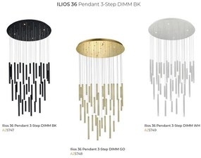 Lustra LED suspendata stil modern ILIOS 36 aurie