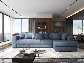 Colțar extensibil dumonde cu ladă de depozitare si sezut confortabil din spuma high-density, Gloria Enjoy Antracit II 320x183 cm