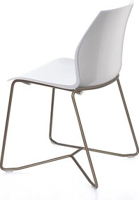 Scaun lemn masiv Kalea – cadru crossed sled