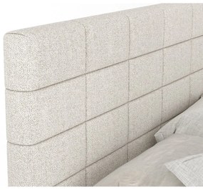 Pat boxspring bej cu spațiu de depozitare 180x200 cm Ava – Maison de Rêve