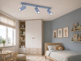Plafoniera cu 3 spoturi directionabile cu bec GU10 Linca blue