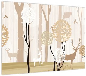 Tablou - Pădure ilustrată (70x50 cm)