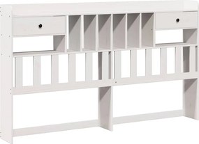 vidaXL Tăblie de pat cu depozitare alb 180 cm lemn masiv de pin