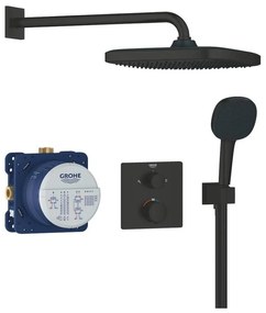 GROHE 348822430 - Set de duș PRECISION, 250 × 250 mm, negru