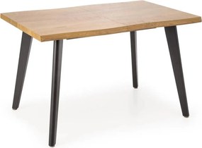 Masa extensibila bucatarie DICKSON, stejar miere/negru, 150/210x90x75