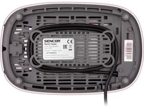 Sencor - Prăjitor de pâine cu 2 fante și suport pentru încălzire, 1000W/230V, roz