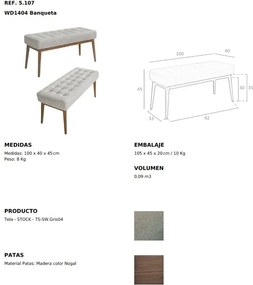 Bancheta tapitata design modern Bock