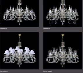 Candelabru cu 18 brate LUX design modern, Cristal Bohemia Exclusive Miracle