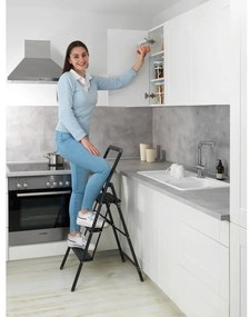 Scară Wenko Compact, înălțime 114,5 cm, negru
