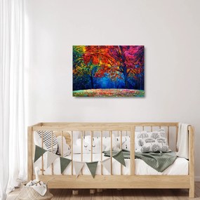 Tablou pe sticlă cu pictura naturii (70x50 cm)