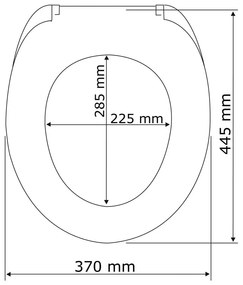 Capac WC Wenko Rieti, 44,5 x 37 cm, alb