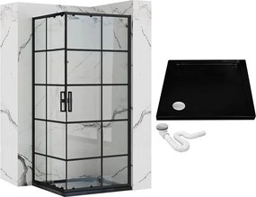 Cabina de dus Rea Concept Black 80x100