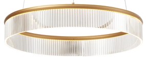 Lampă suspendată modernă alamă 59cm incl. LED cu 3 trepte de intensitate luminoasă - Anello Chandelier