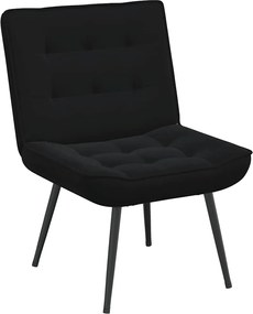 vidaXL Scaun de relaxare negru 64x74x84 cm catifea