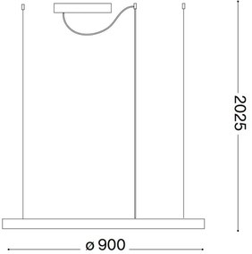 Lustră LED dimabilă pe cablu Ideal Lux ORACLE S LED/42W/230V 4000K d. 90 cm alb