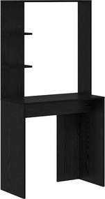 vidaXL Birou cu raft Stejar Negru 78,5 x 37 x 154,5 cm Lemn compozit