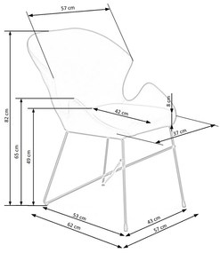 Scaun de bucaterie Lyris, gri/negru