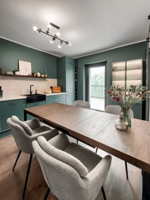 MAZZONI EXPORT GEORGIA Bej Latte (material Monza 60) - SCAUN MODERN TAPIȚAT BOUCLÉ PENTRU SALON/SUFRAGERIE/BIROU LOFT