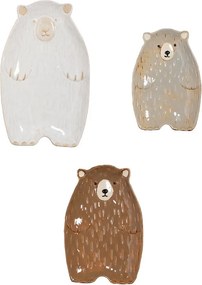 Set 3 platouri din ceramica, in forma de urs, Bear