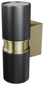 Aplica de perete iluminat ambiental exterior IP54 Bowery 2L alama/negru