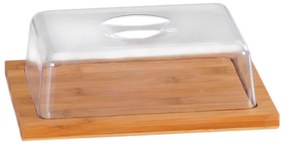 Tocator cu capac pentru branzeturi Kesper 58643, 25x20x8cm, Bambus, Inchidere etansa, Maro