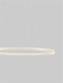 Lustra circulara aluminiu alb GREAMY D-85cm