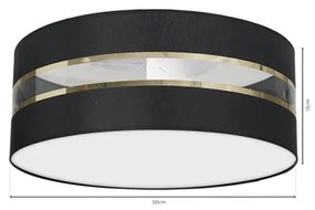 Plafonieră ULTIMO 3xE27/60W/230V neagră