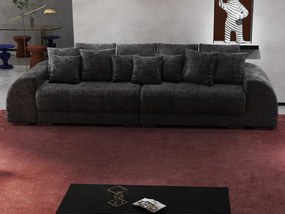 Canapea extensibilă dumonde cu 2 lăzi de depozitare si sezut confortabil din spuma high-density, Verona Euphoria Black 310x100 cm