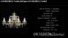 Candelabru Maria Theresa cristal Bohemia L14 102/08/1