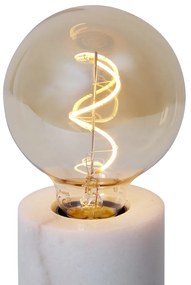 Lampă de masă modernă bronz cu marmură albă - Marissa