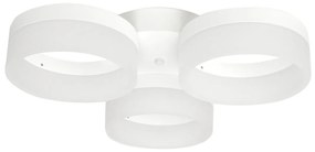 Plafoniera cu 3 surse de iluminat LED design modern RING alb
