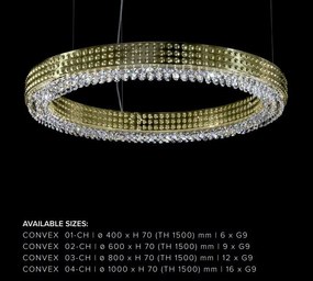 Lustra LUX moderna design circular D40 CONVEX 01