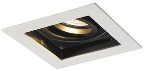 Set de 5 spoturi îngropate albe cu negru - Carree