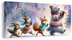 Tablou parada de iarnă a animalelor cu melodie