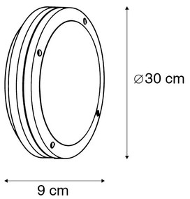 Lampă de perete exterioară antracit cu număr de casă IP54 - Glow