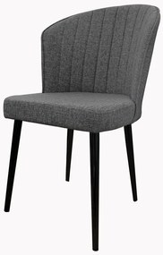 Set de scaune de sufragerie Rubi Grey and Black, 4buc., 4 buc