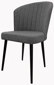Set de scaune de sufragerie Rubi Grey and Black, 4buc., 4 buc