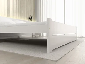 Pat de o persoana alb, IKAROS DOUBLE 120 x 200 cm Saltele: Cu saltele Somnia 18 cm, Somiera pat: Cu lamele drepte