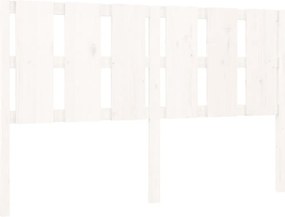 vidaXL Tăblie de pat, alb, 155,5x4x100 cm, lemn masiv de pin