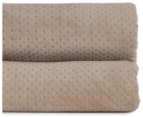 Cuvertură bej matlasată din catifea 240x260 cm – Ixia