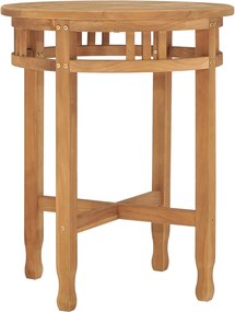 vidaXL Masă de bistro, Ø60x75,5 cm, lemn masiv de tec