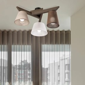 Lustră LED aplicată Brilagi ANTHONY 3xE14/40W/230V stejar nuc