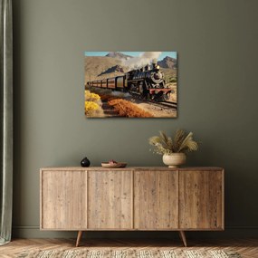 Tablou - Locomotivă cu aburi (70x50 cm)