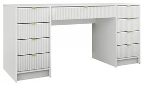 Masă de toaletă Rozoma Bis (Alb velvet + auriu) . 1104581