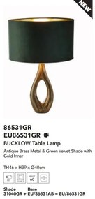 Veioza/Lampa de masa design decorativ Bucklow, verde