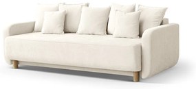 Canapea crem extensibilă, cu spațiu de depozitare 231 cm Elen – Micadoni