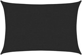 vidaXL Pânză parasolar, negru, 2x2,5 m, HDPE, 160 g/m²